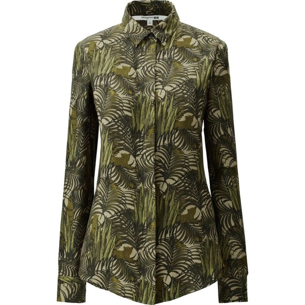 RARE NWT Carine Roitfeld Paris Uniqlo Silk Blouse